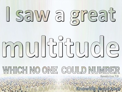 Revelation 7:9 A Great Multitude Which No One Could Number (beige)